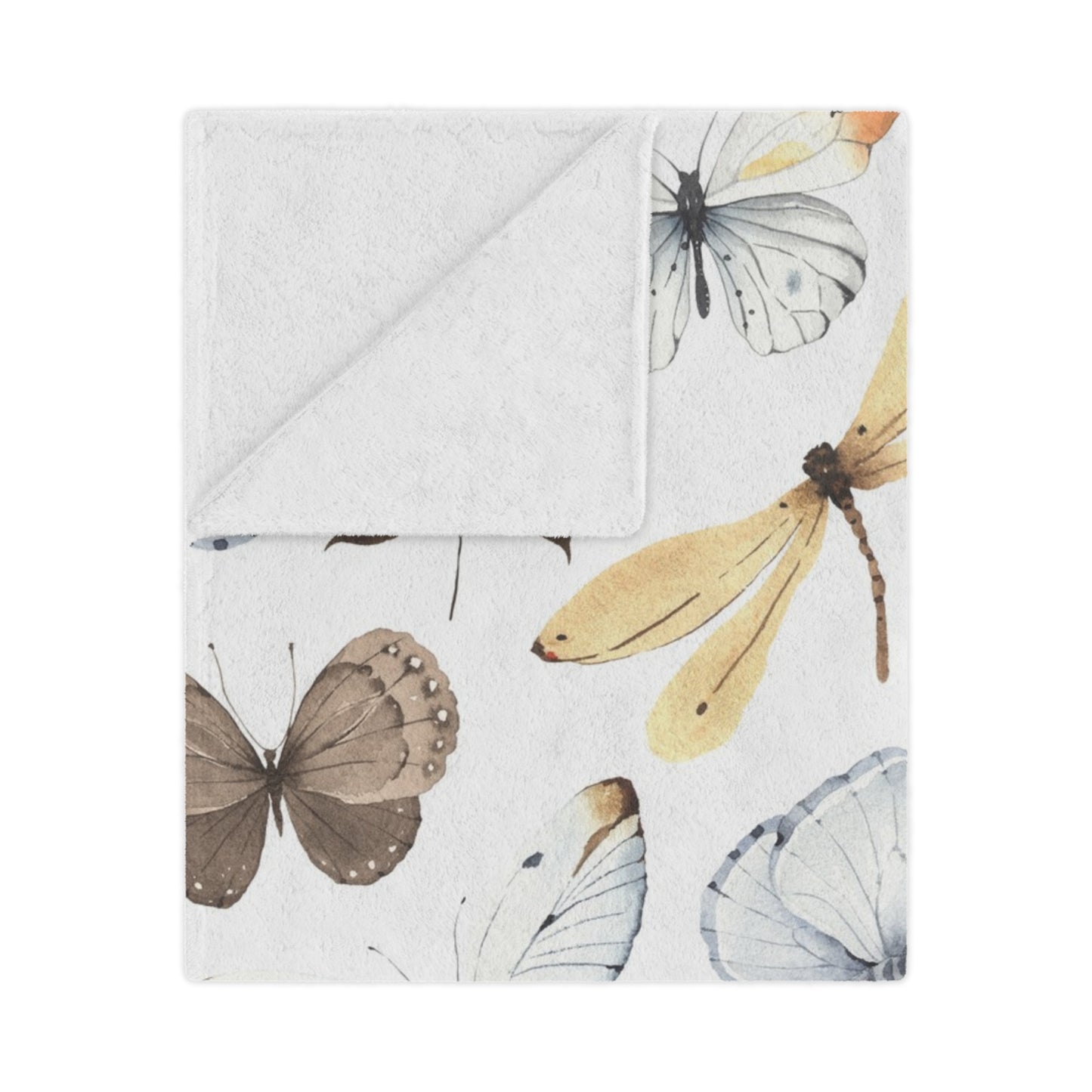 Butterfly Minky Blanket - Cozy Floral Throw, Ideal for Baby Shower, Nursery Decor, Gift for Kids, Soft Plush Blanket
