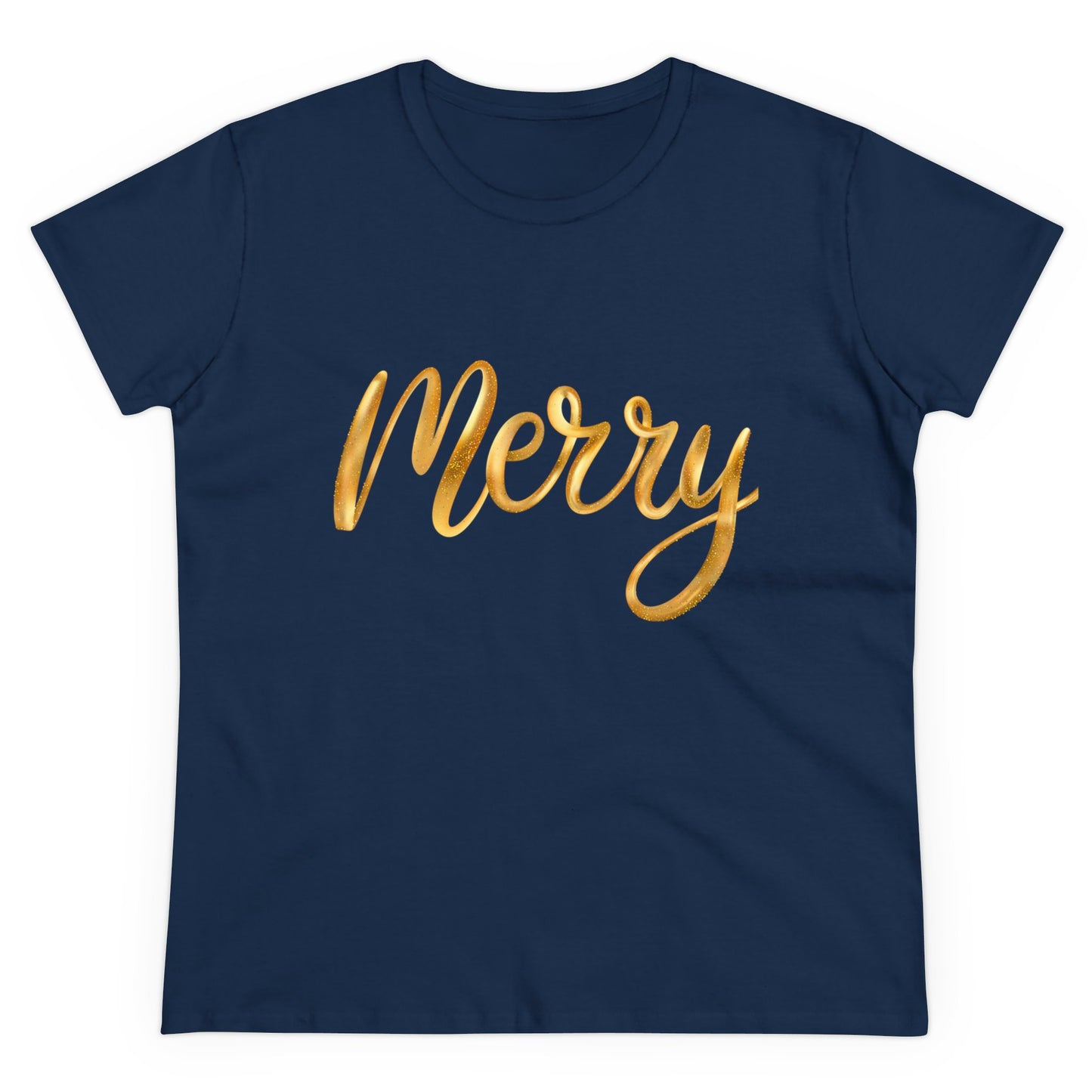 Gold Merry Christmas Tee