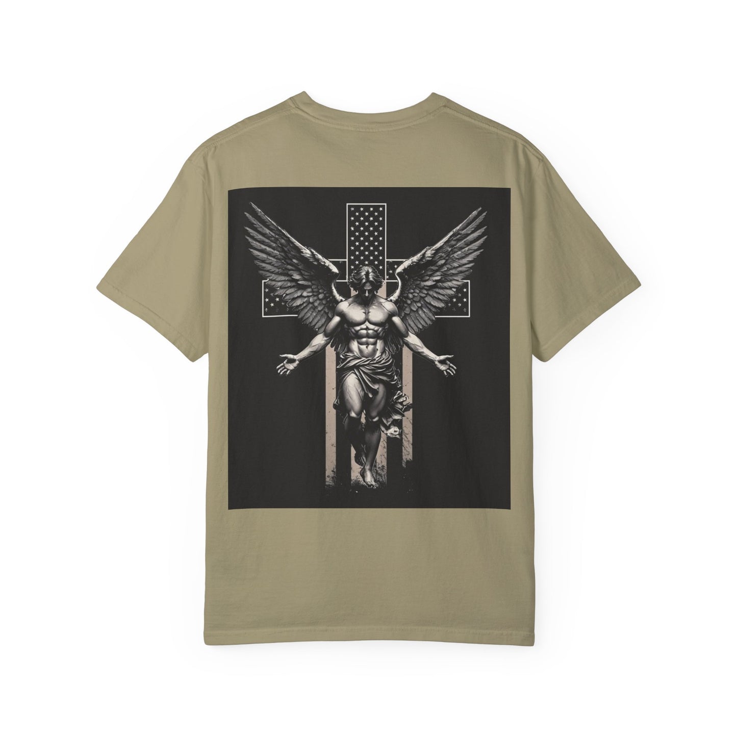 Patriotic T-shirt with Cross and Angel