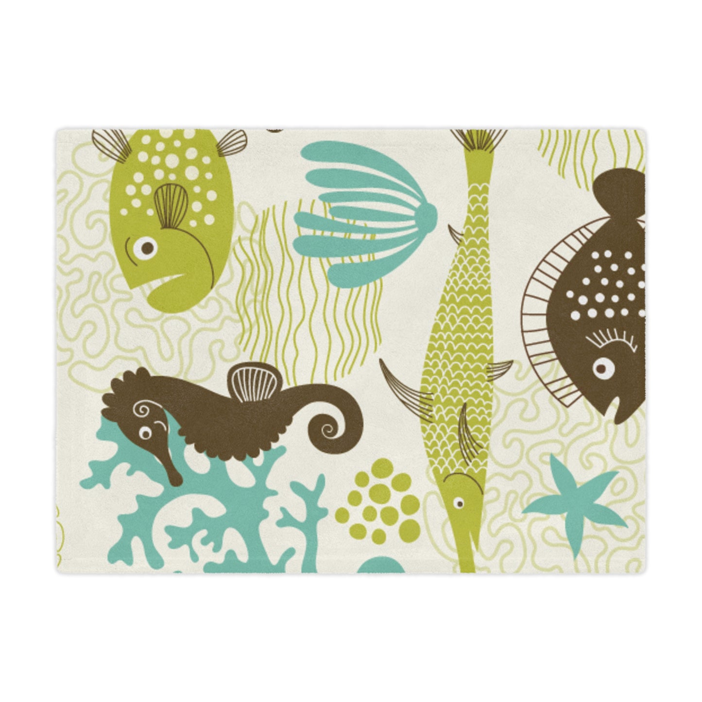 Minky Blanket - Colorful Ocean Animal Design, Perfect for Kids, Nurseries, Great Gifts for Baby Showers, Birthdays