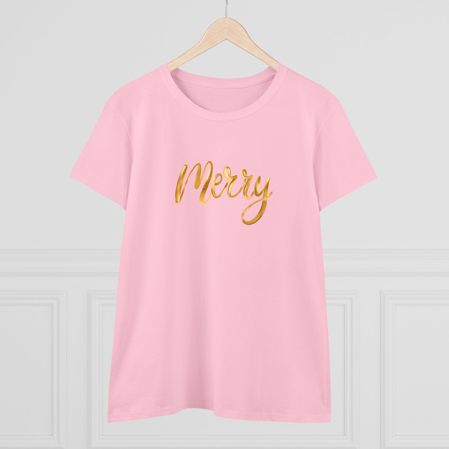 Gold Merry Christmas Tee