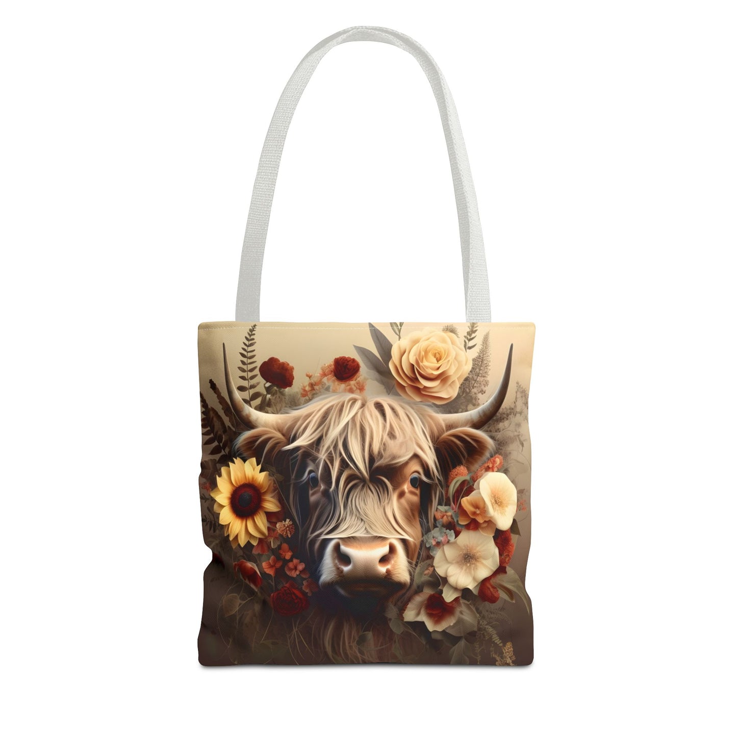 Vintage Highland Cow Tote Bag