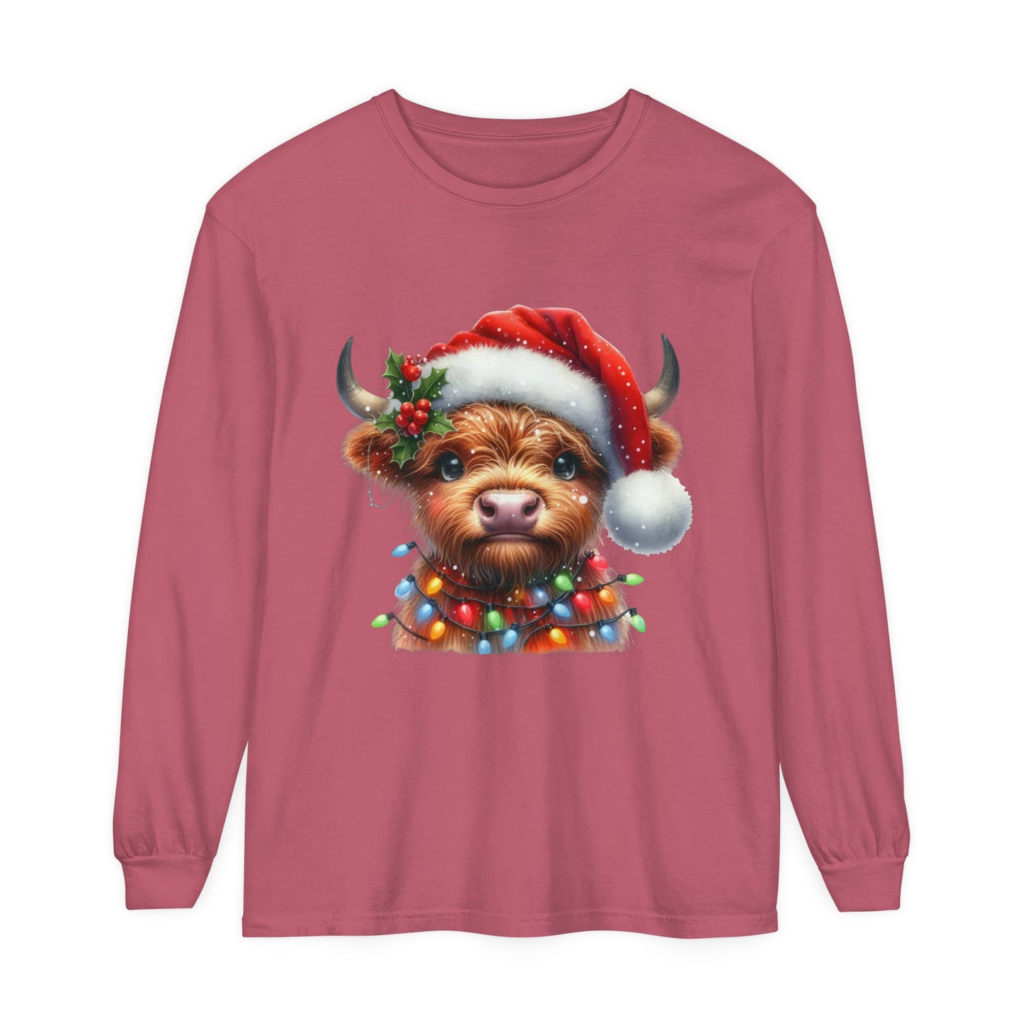 Highland Cow Christmas Long Sleeve T-Shirt