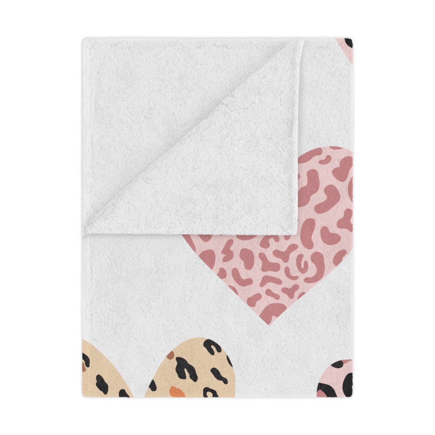 Heart Pattern Baby Blanket, Cozy Minky Throw, Nursery Decor, Soft Infant Bedding, Baby Shower Gift