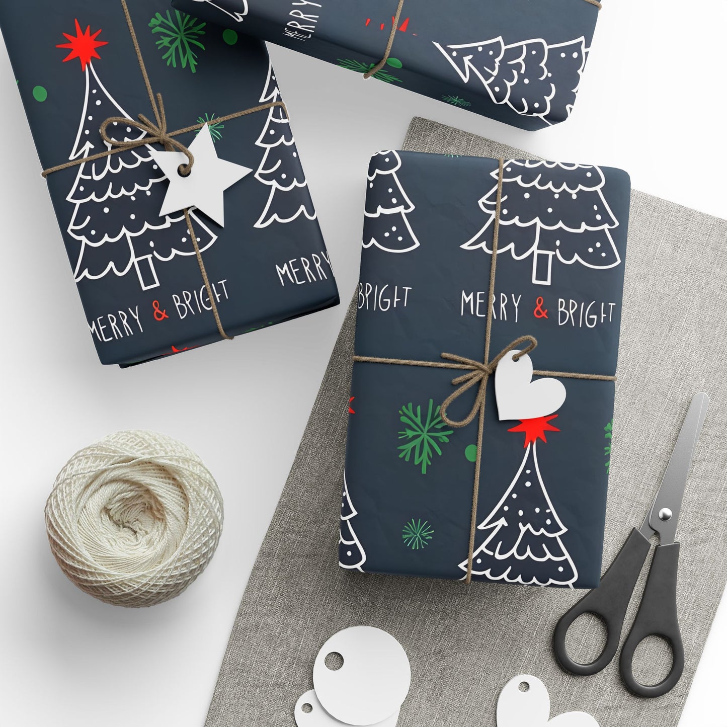 Merry and Bright Christmas Wrapping Papers