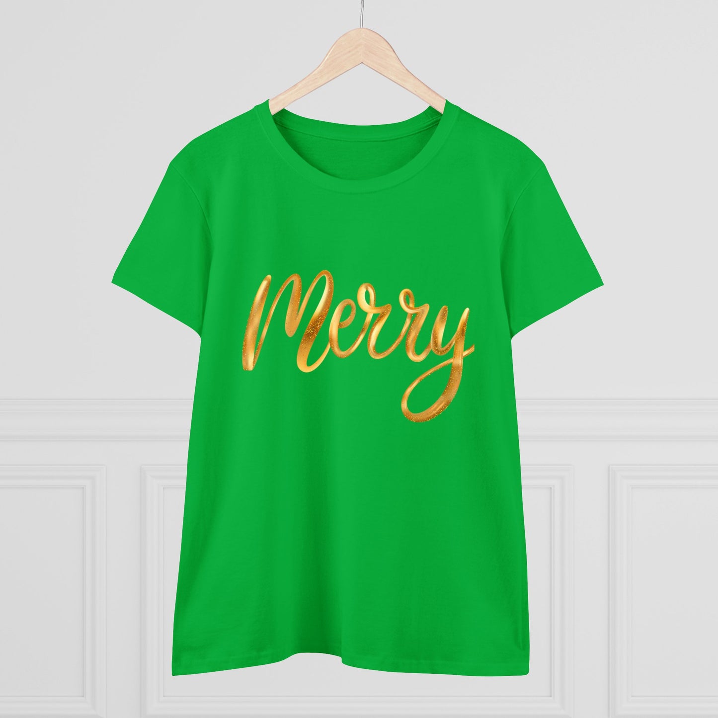 Gold Merry Christmas Tee