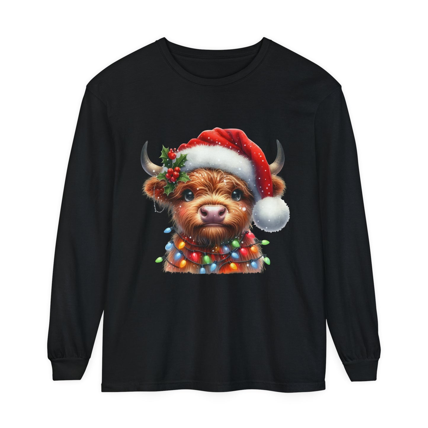 Highland Cow Christmas Long Sleeve T-Shirt