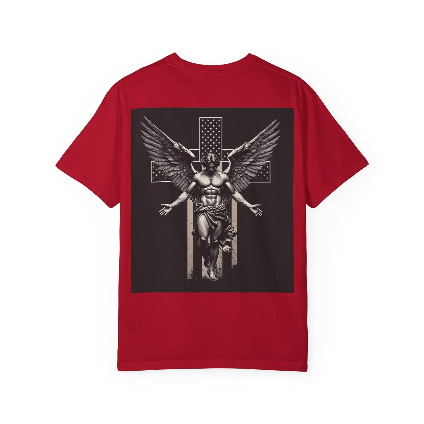 Patriotic T-shirt with Cross and Angel