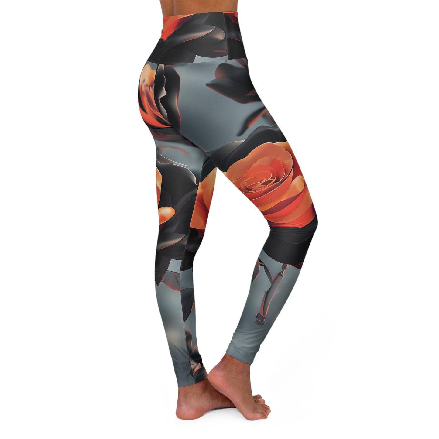 Rose Yoga Leggings