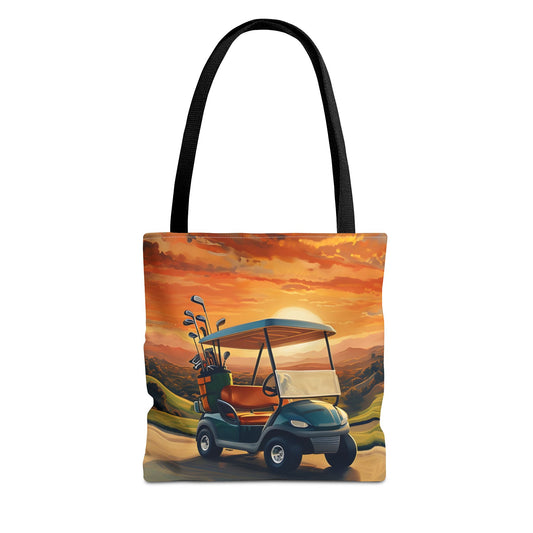 Sunset Golf Cart Tote Bag