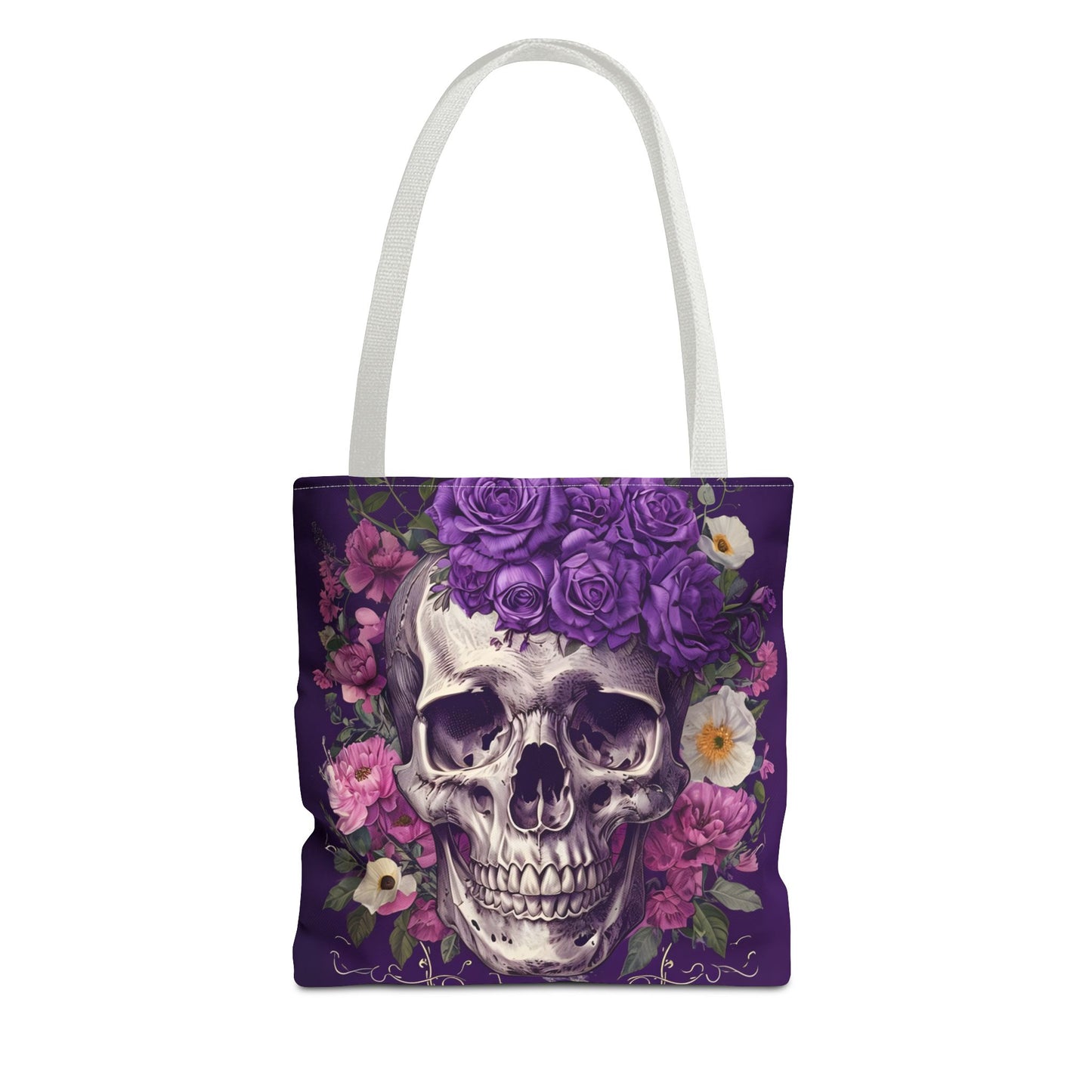 Skull Roses Tote Bag