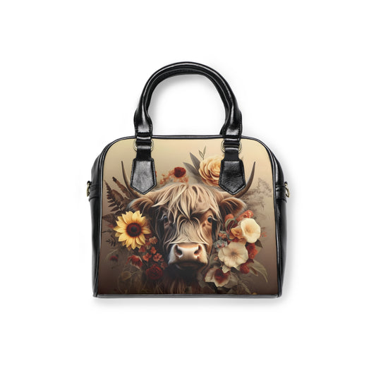 Vintage Highland Cow Shoulder Bag