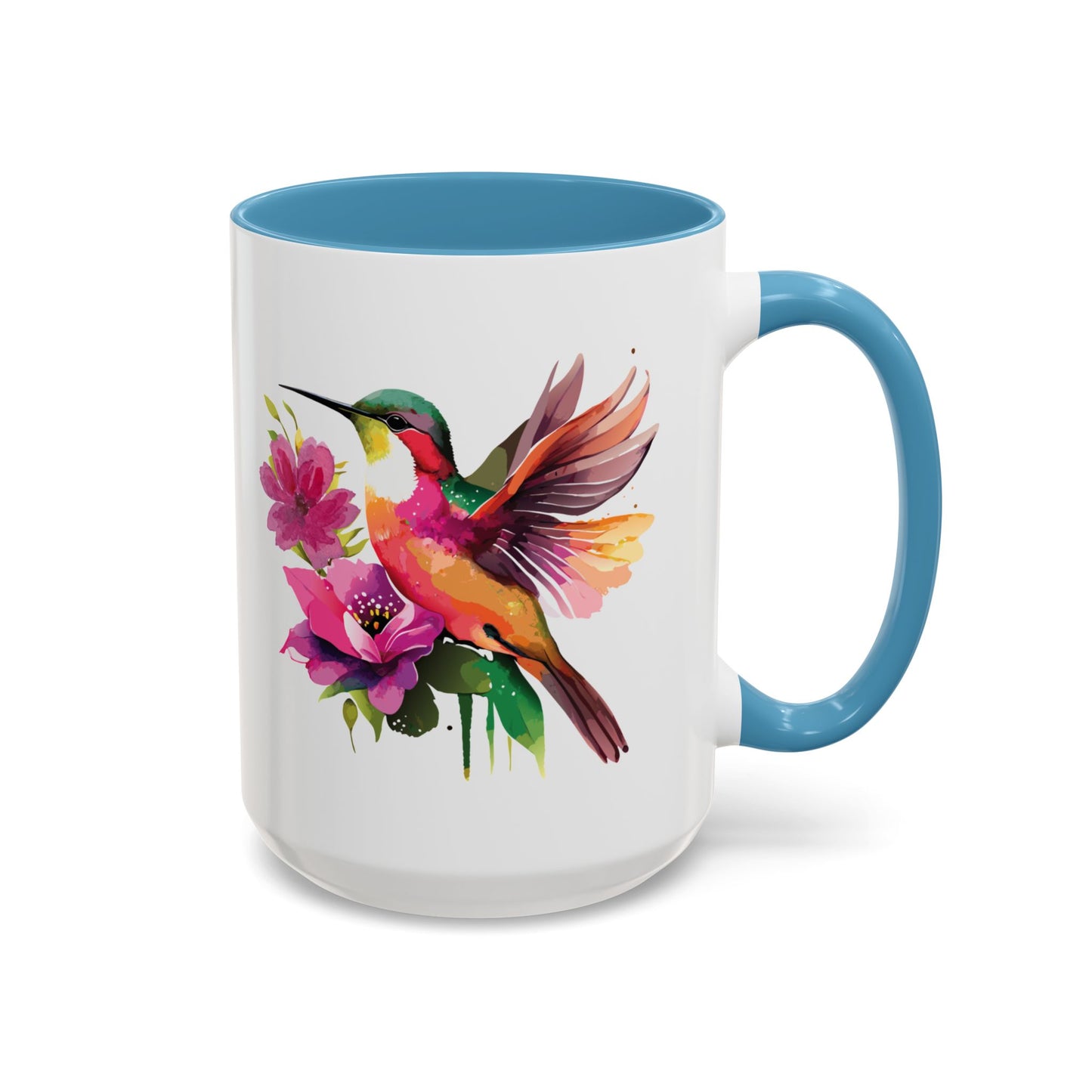 Coffee Mug - Waterflower Hummingbird Accent Design