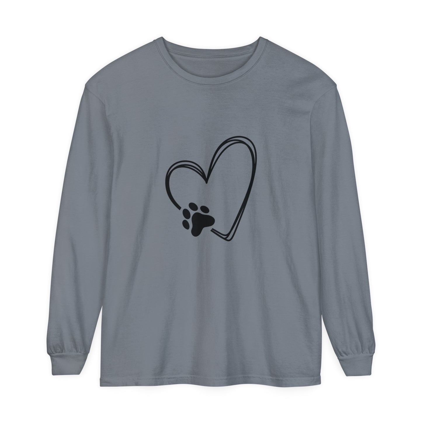 Heart Paw Print Long Sleeve T-Shirt