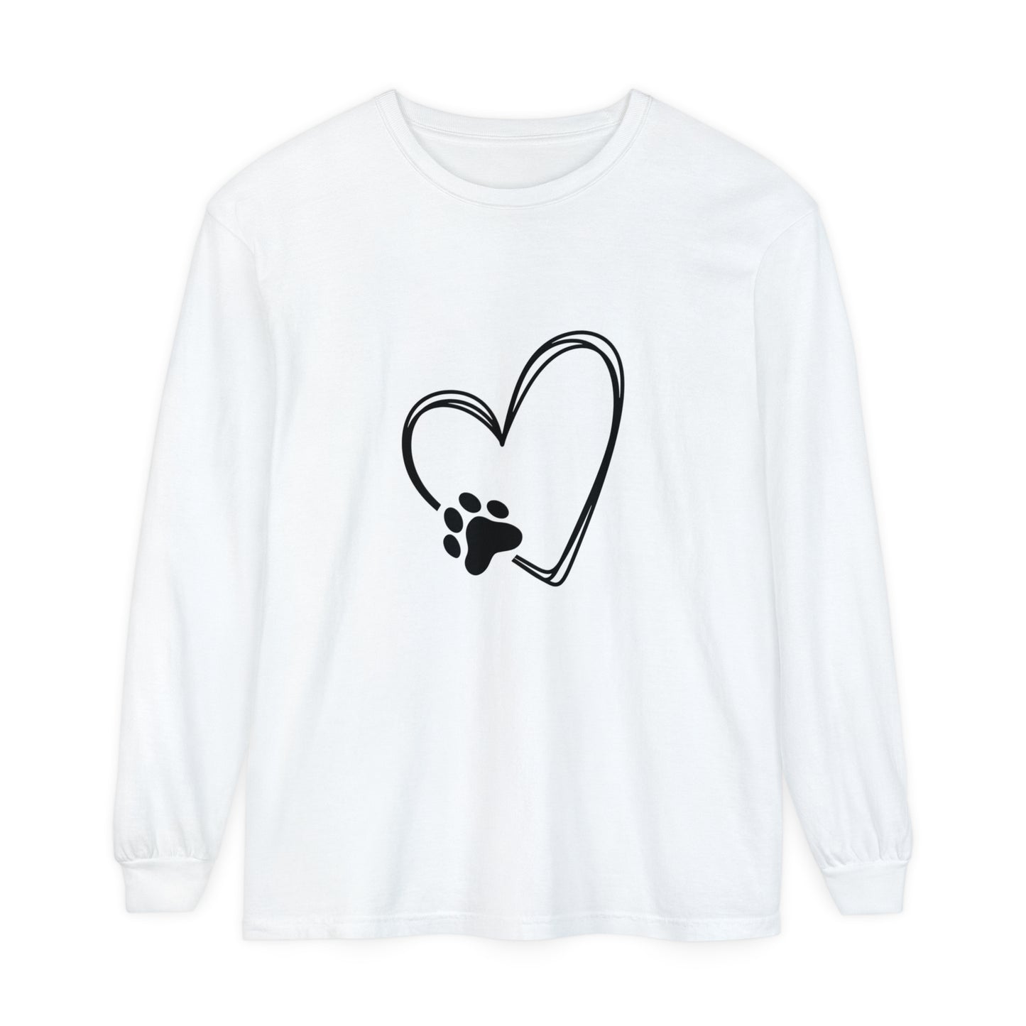 Heart Paw Print Long Sleeve T-Shirt