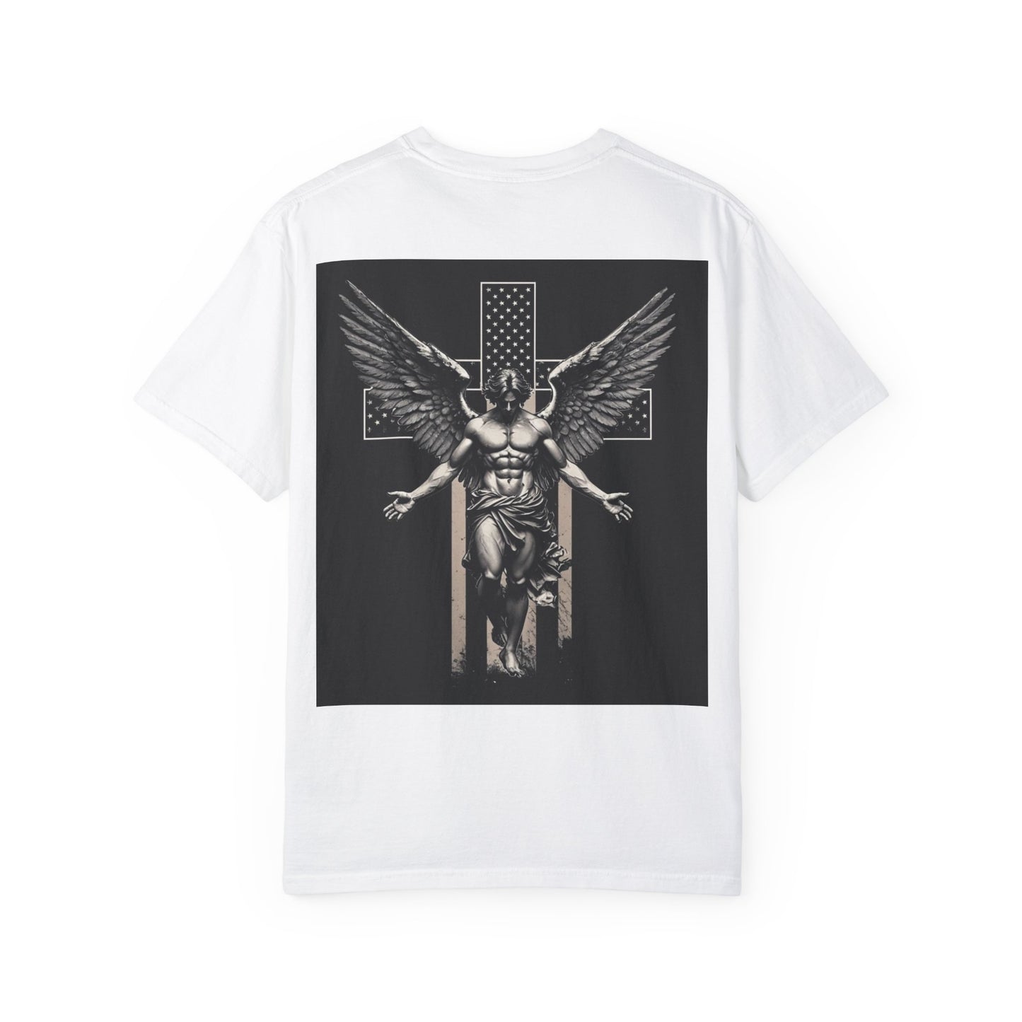 Patriotic T-shirt with Cross and Angel