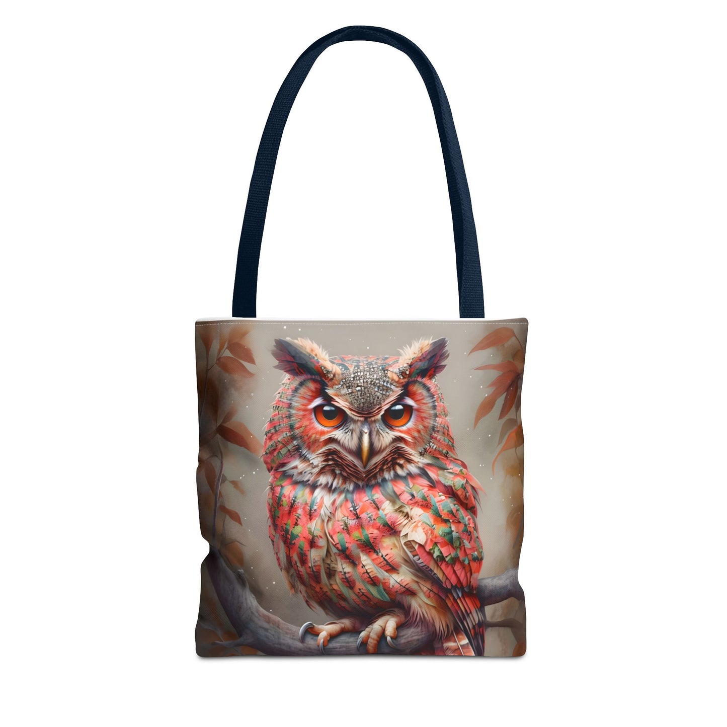 Owl Tote Bag with Intense Gaze