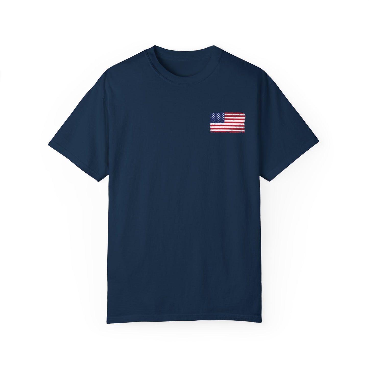 Patriotic T-shirt with Angel and Cross Design