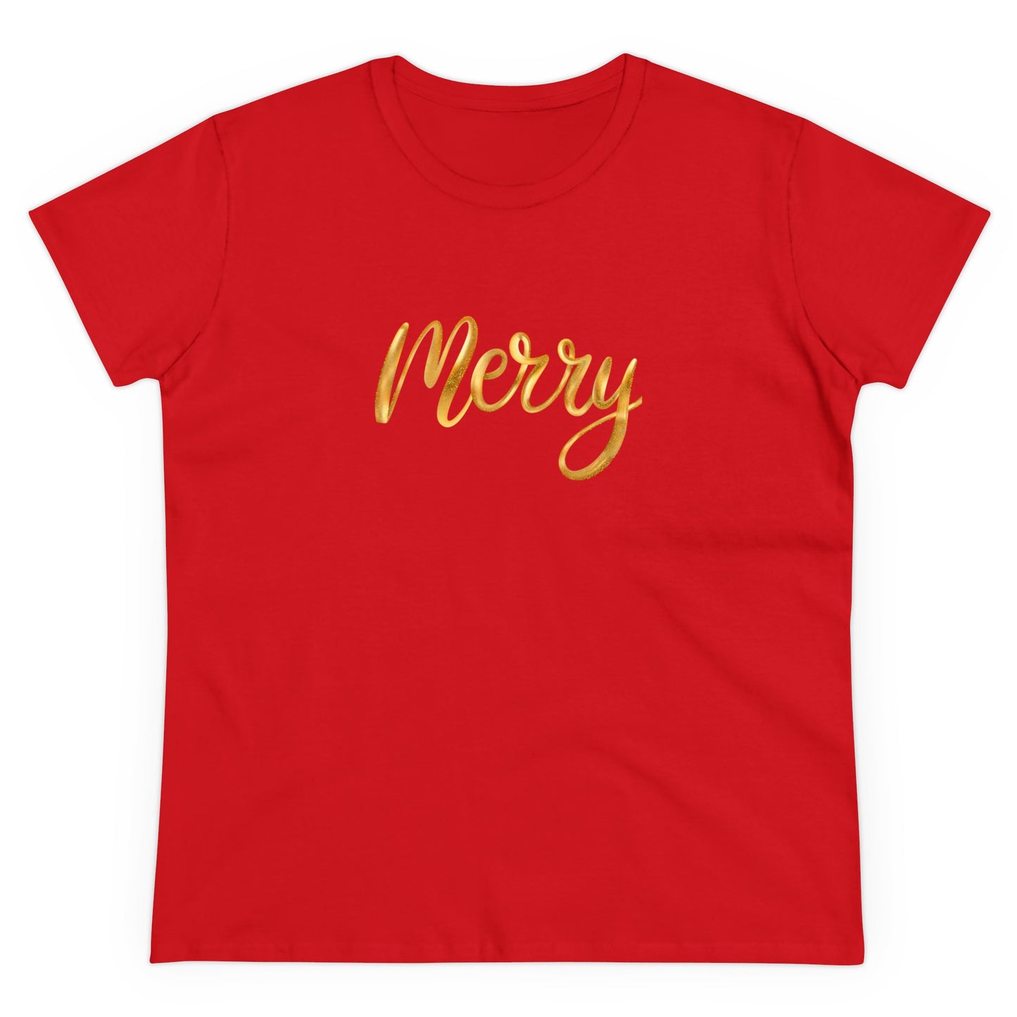 Gold Merry Christmas Tee