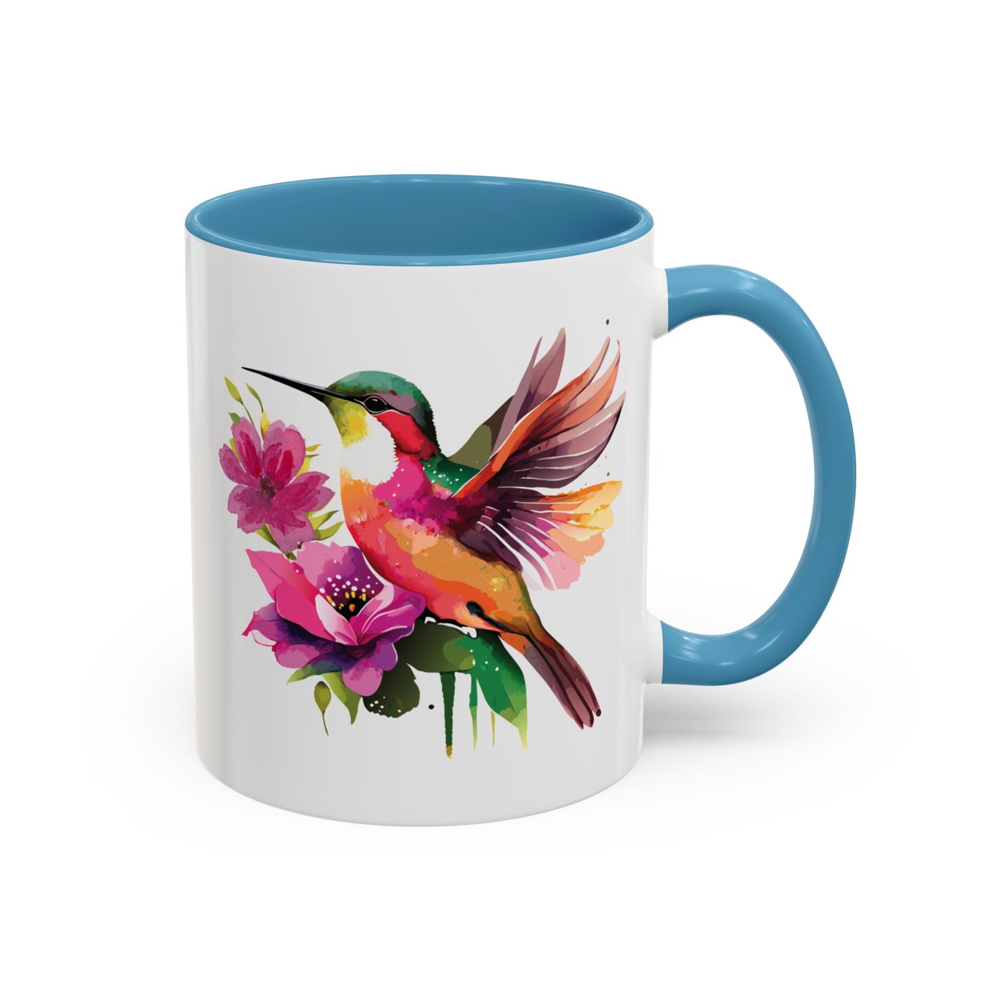 Coffee Mug - Waterflower Hummingbird Accent Design