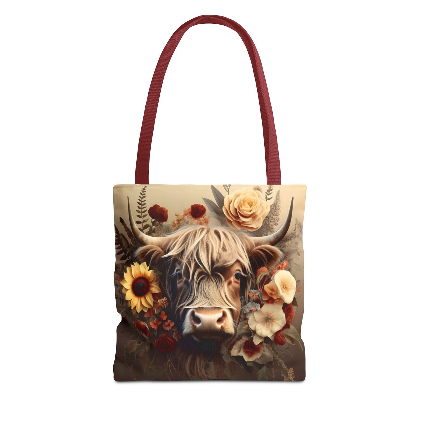 Vintage Highland Cow Tote Bag