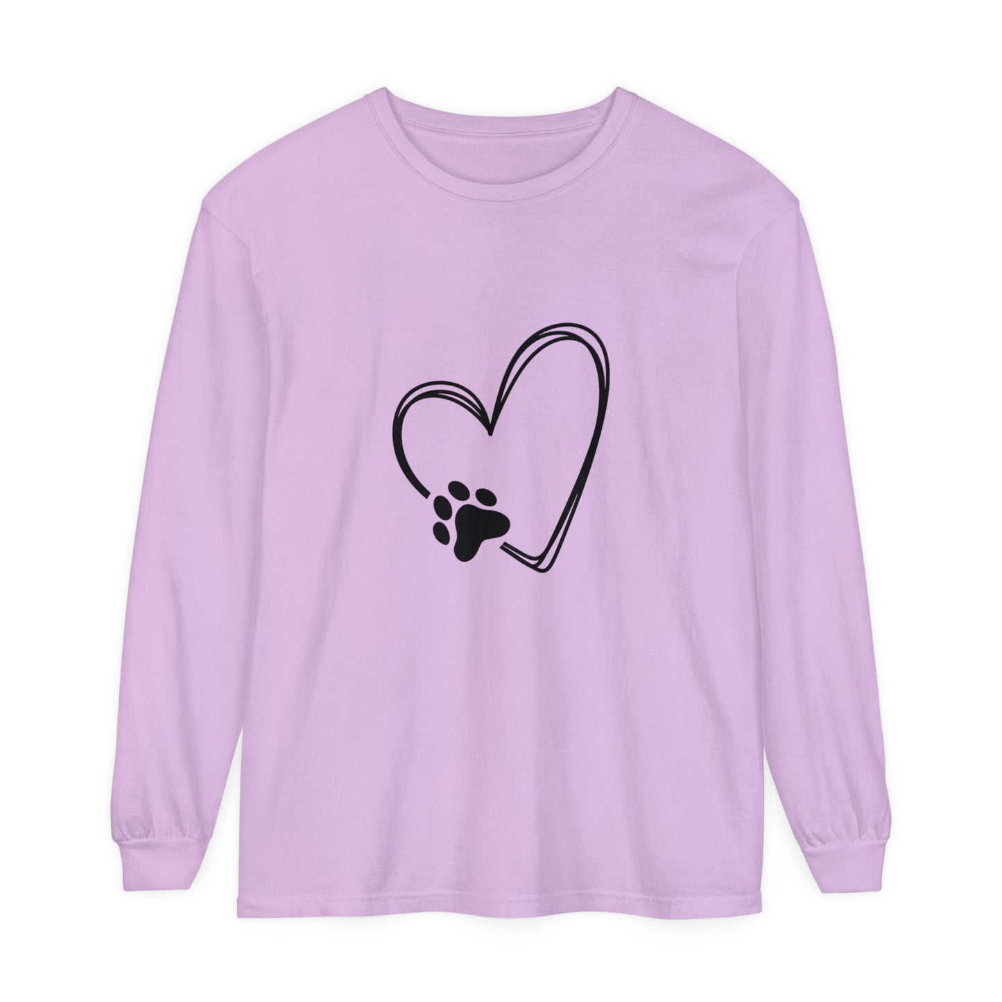 Heart Paw Print Long Sleeve T-Shirt