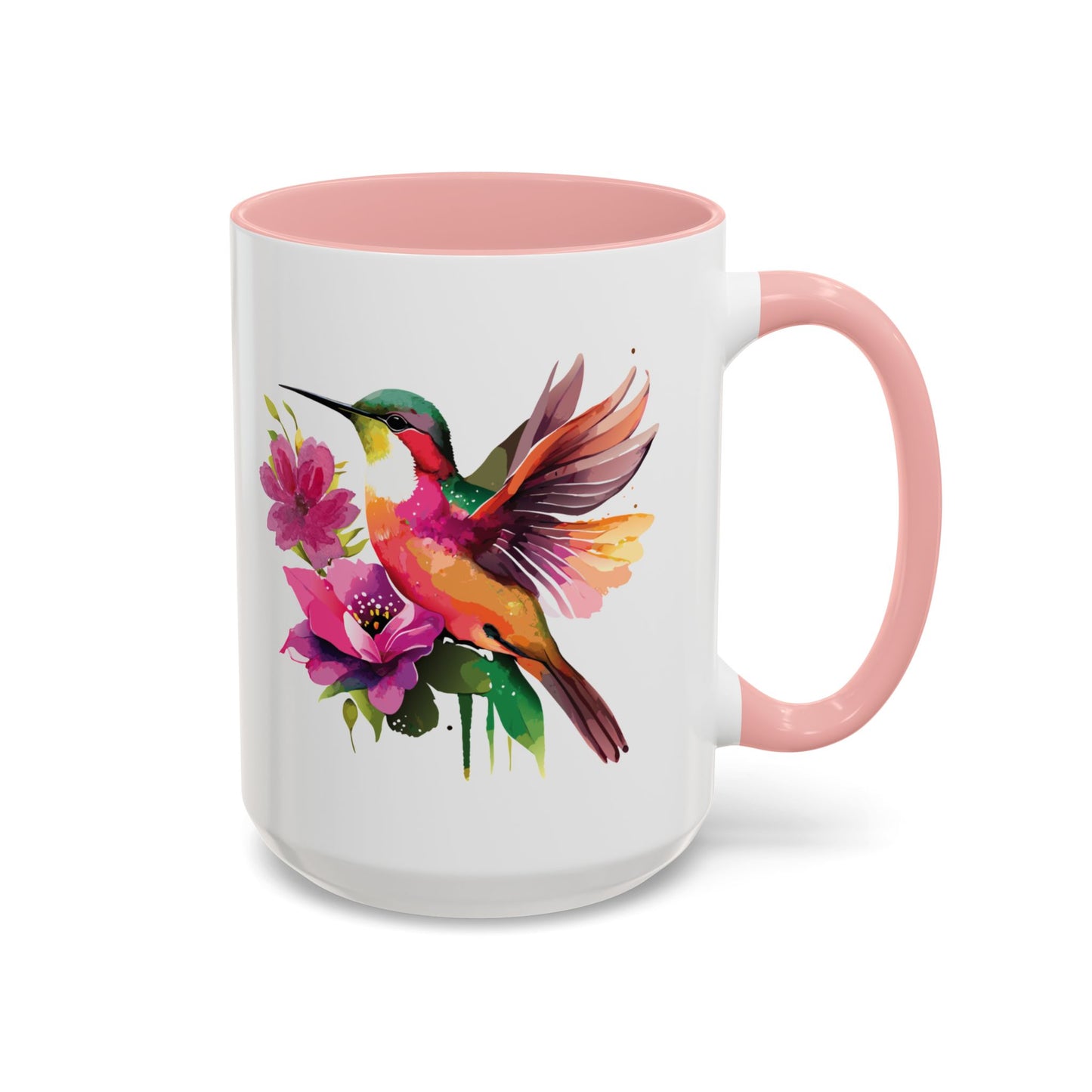 Coffee Mug - Waterflower Hummingbird Accent Design