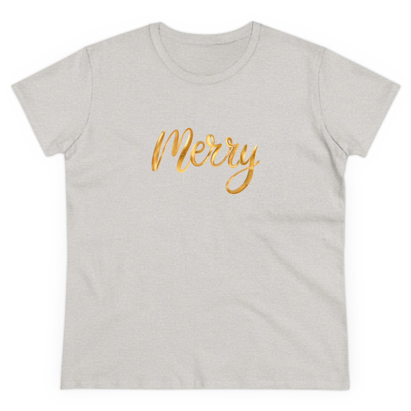 Gold Merry Christmas Tee