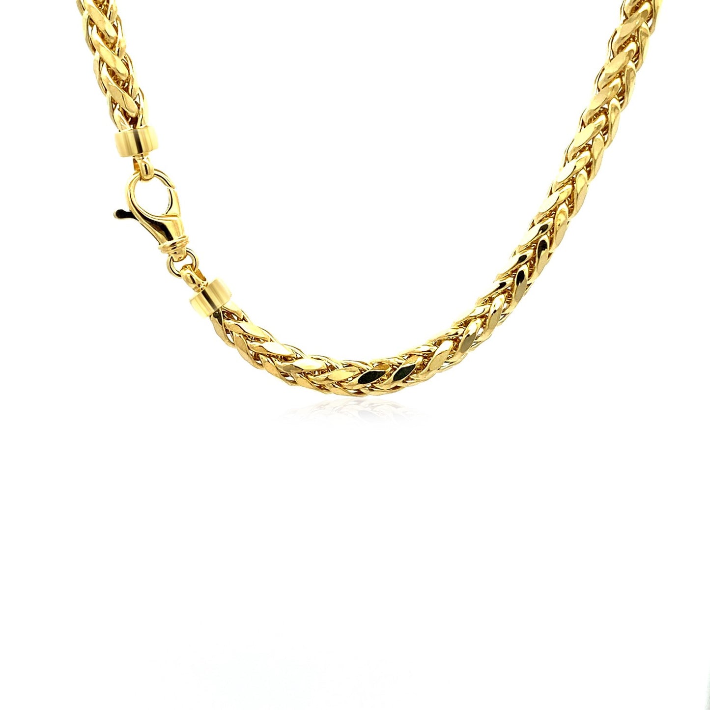 14k Yellow Gold Diamond Cut Round Franco Chain (5.30 mm)