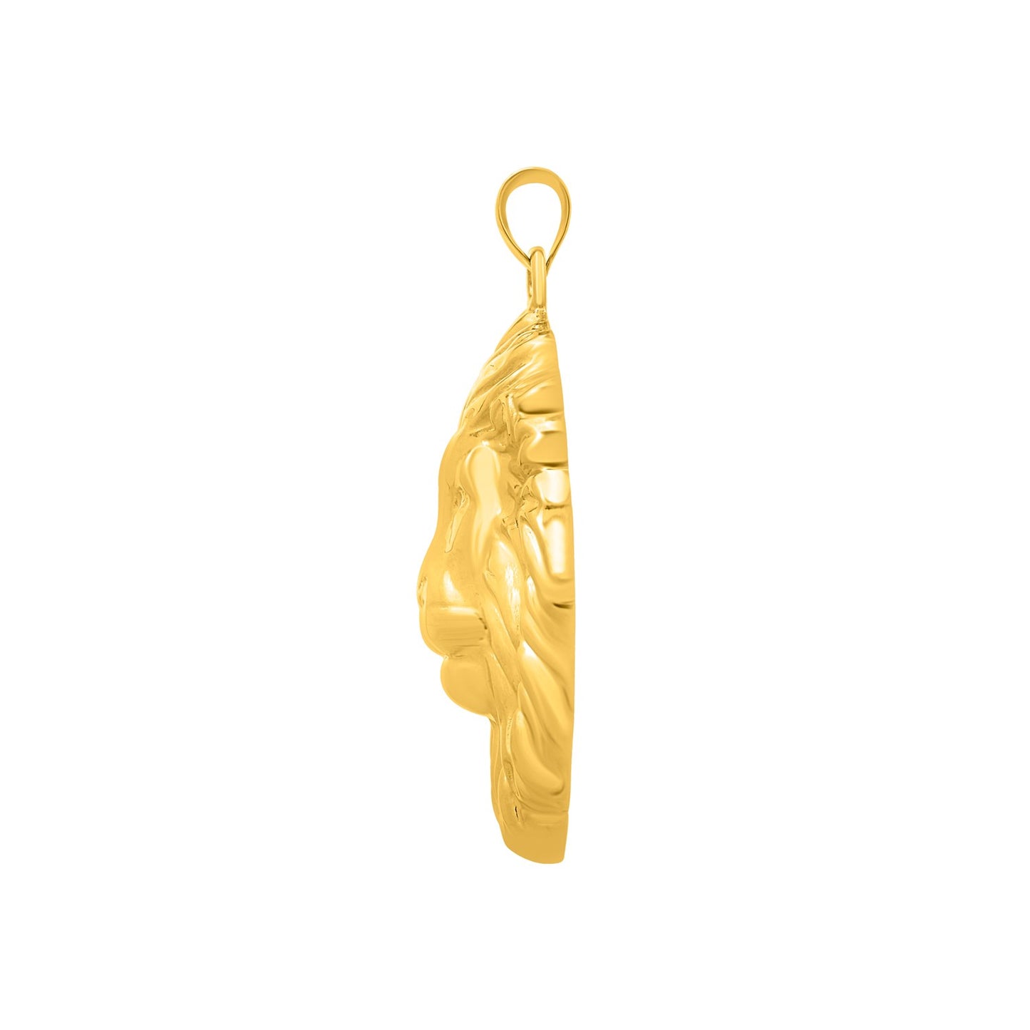 Lions Head Pendant in 14K Yellow Gold