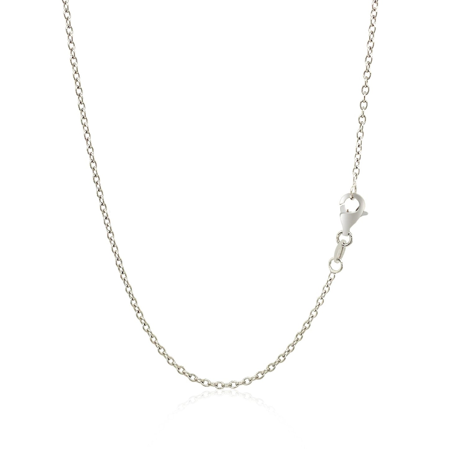 18k White Gold Round Cable Chain (1.50 mm)