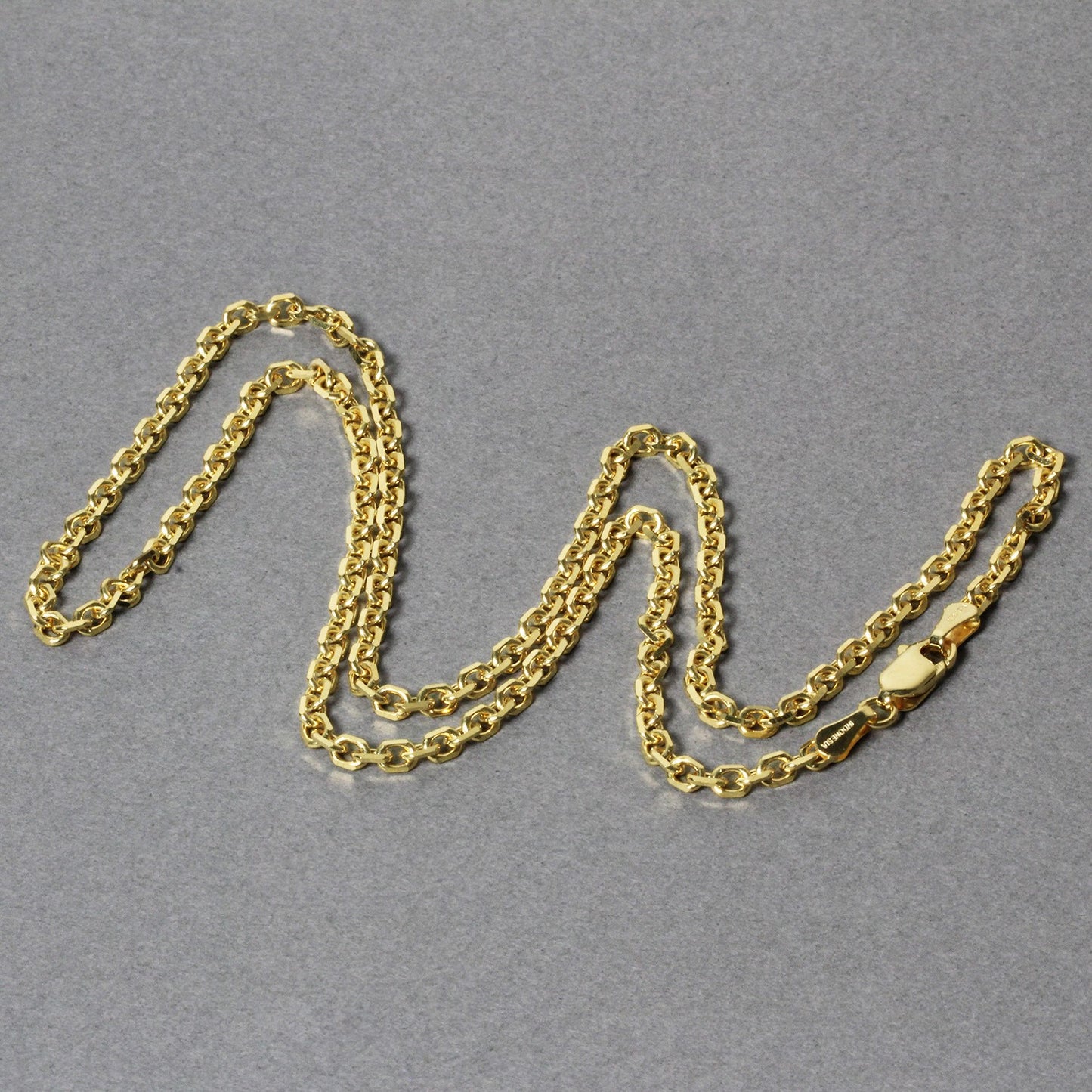 14k Yellow Gold Diamond Cut Cable Link Chain (3.0 mm)