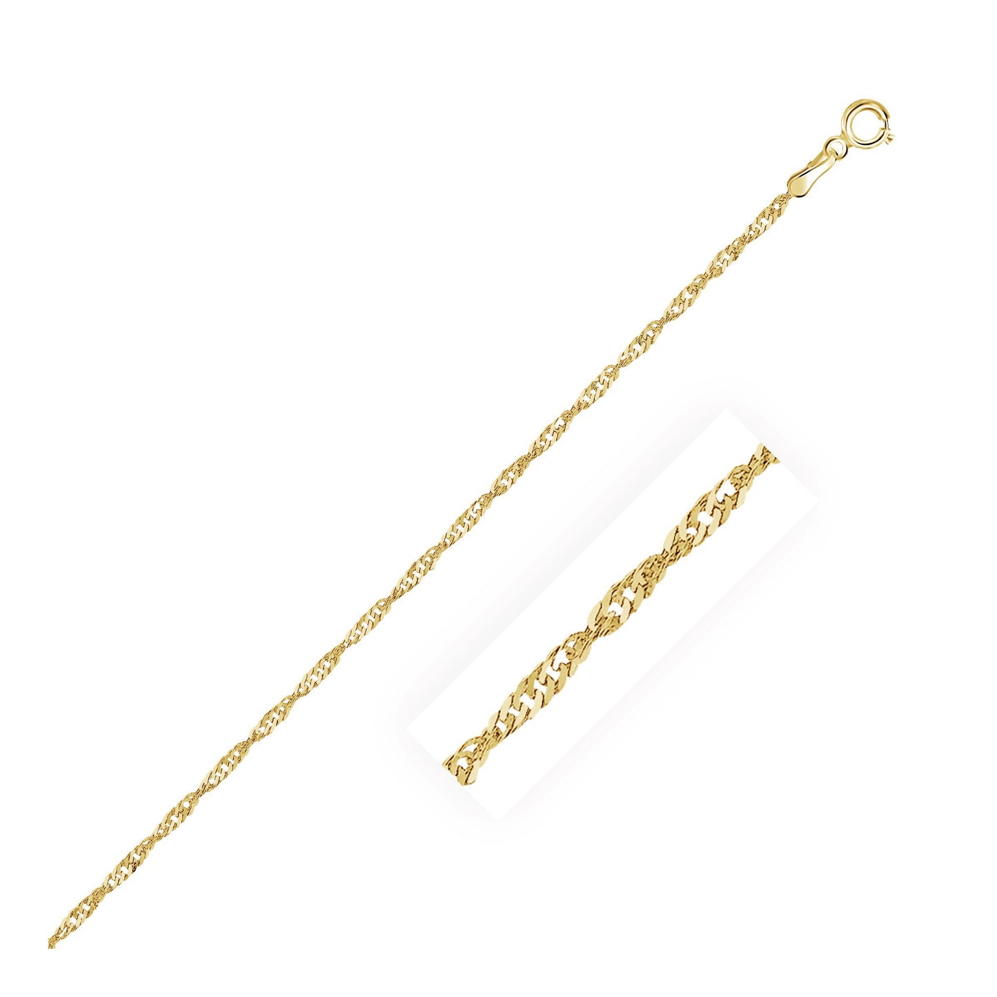 14k Yellow Gold Singapore Chain (1.80 mm)