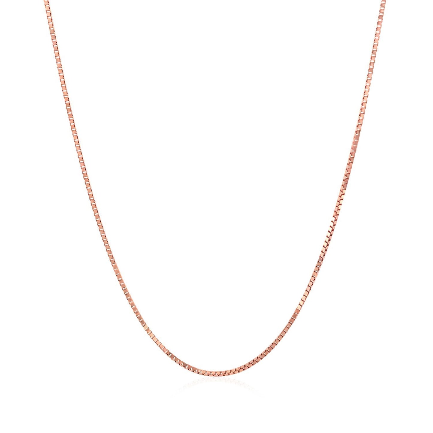 14k Rose Gold Classic Box Chain (0.73 mm)