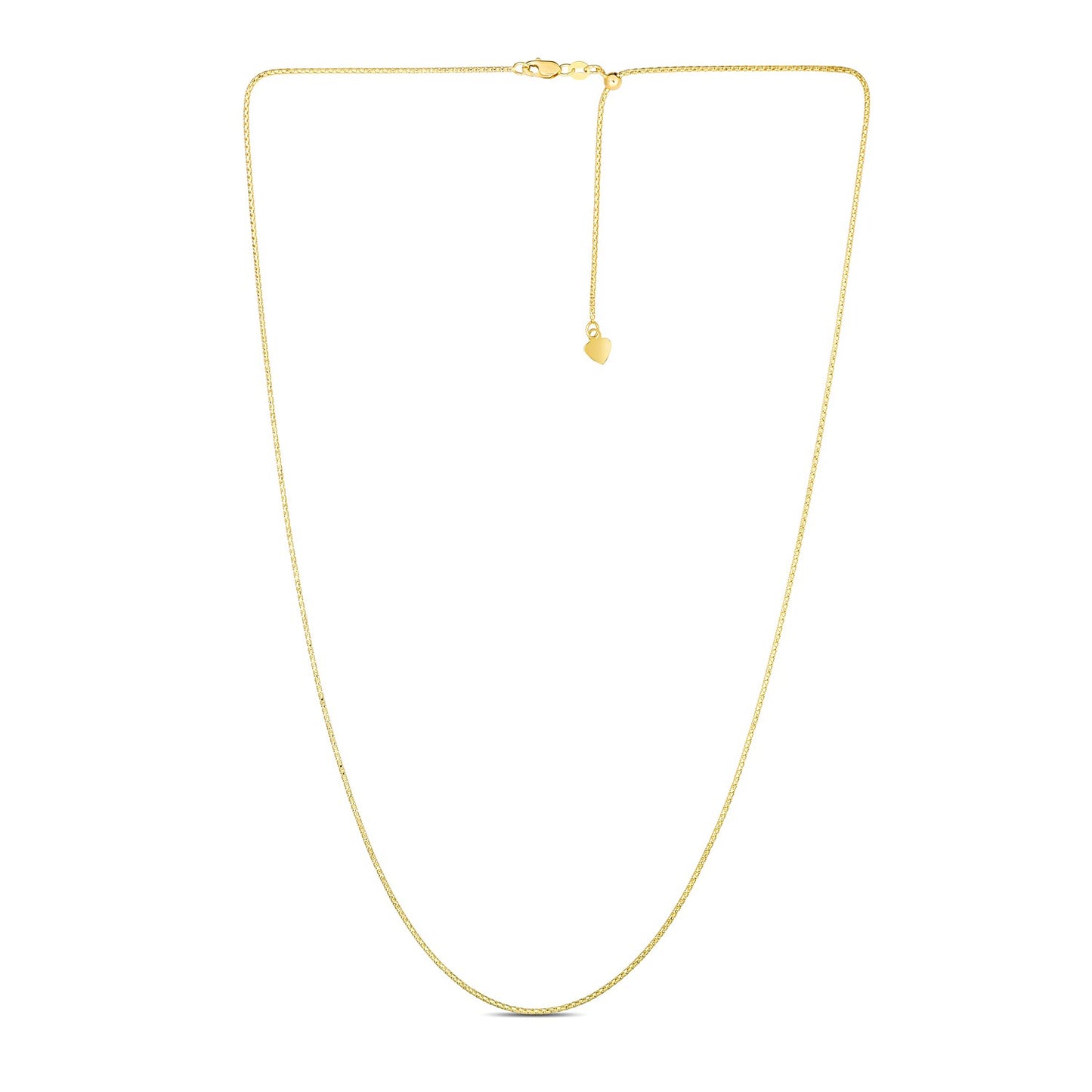 14k Yellow Gold Adjustable Popcorn Chain (1.10 mm)