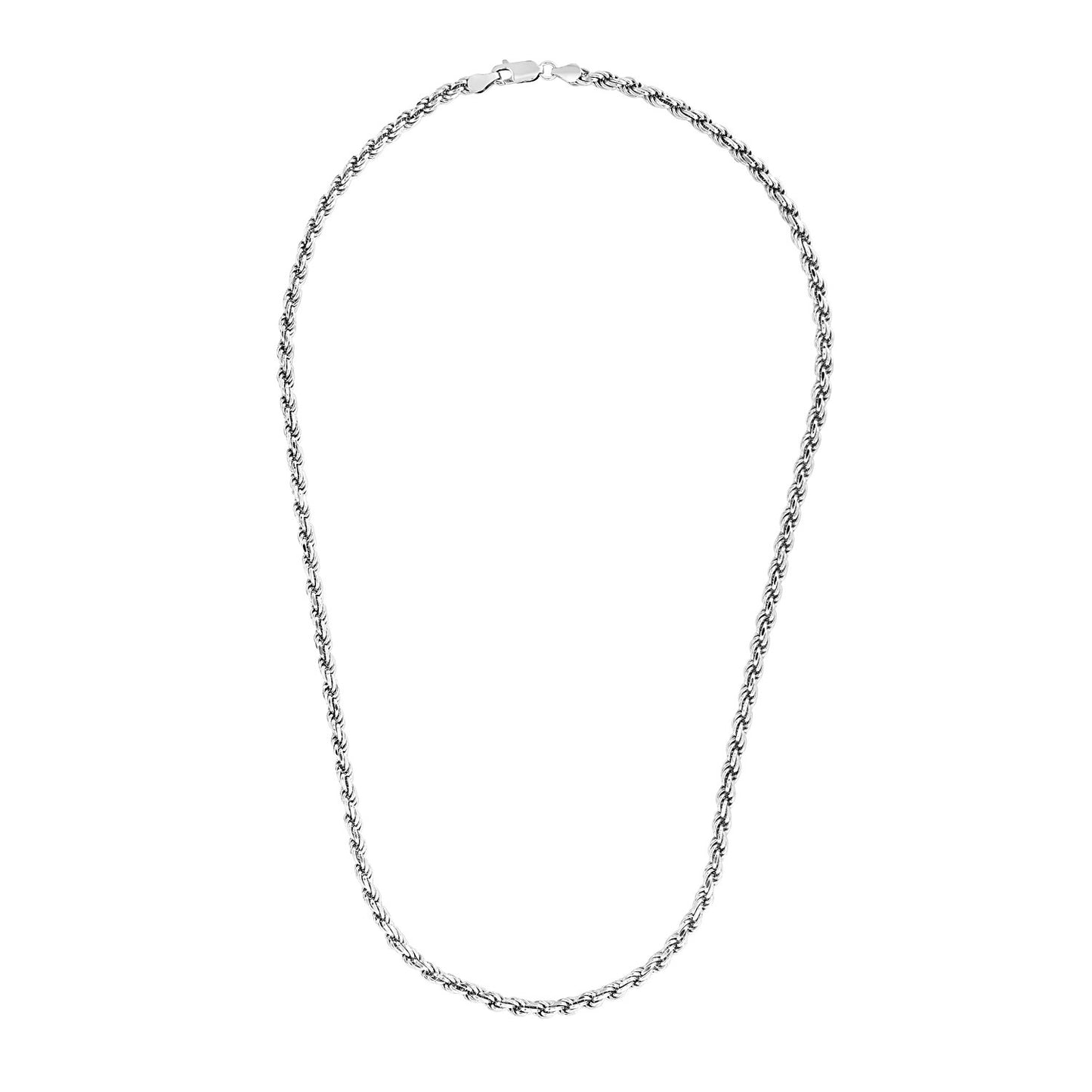 Sterling Silver Diamond Cut Rope Style Chain (3.60 mm)