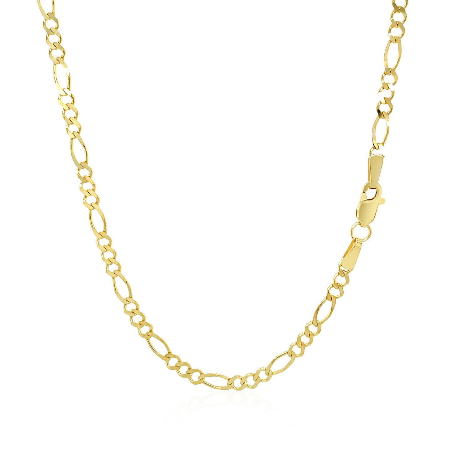 14k Yellow Gold Solid Figaro Chain (2.80 mm)