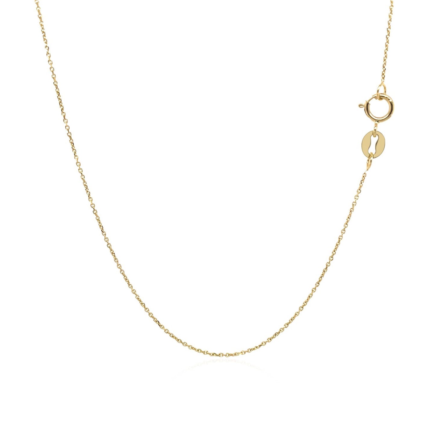 10k Yellow Gold Cable Link Chain (0.50 mm)