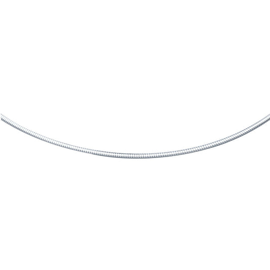 14k White Gold Classic Omega Style Chain (2.00 mm)