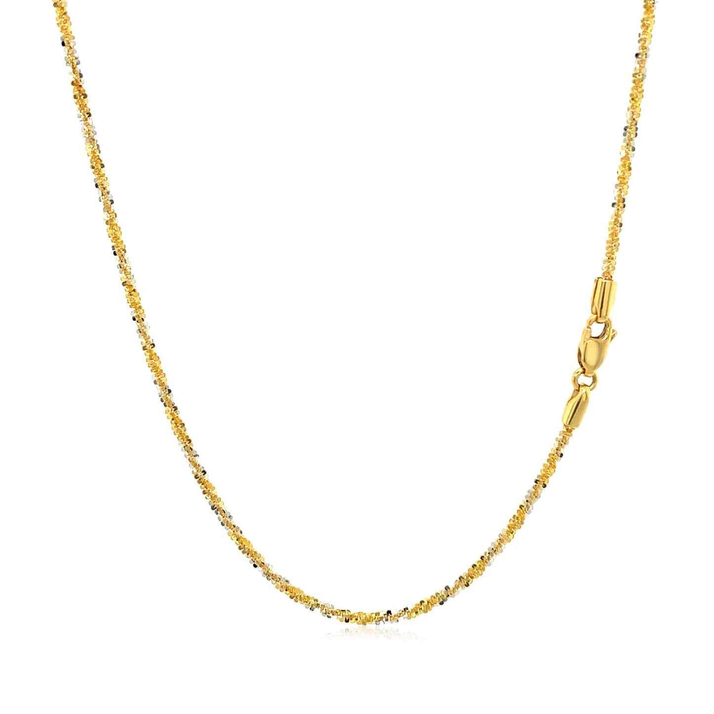 14k White and Yellow Gold Two Tone Sparkle Chain (1.50 mm)