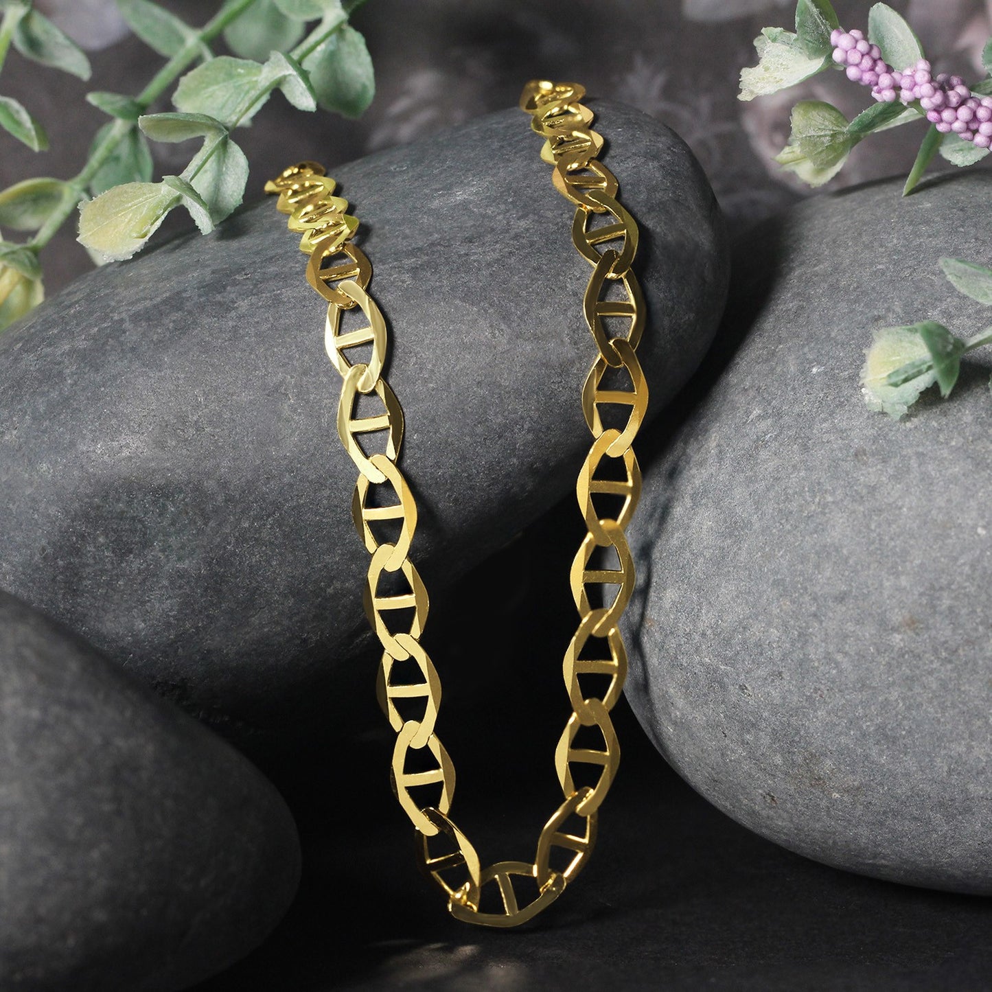 14k Yellow Gold Mariner Link Chain (6.30 mm)