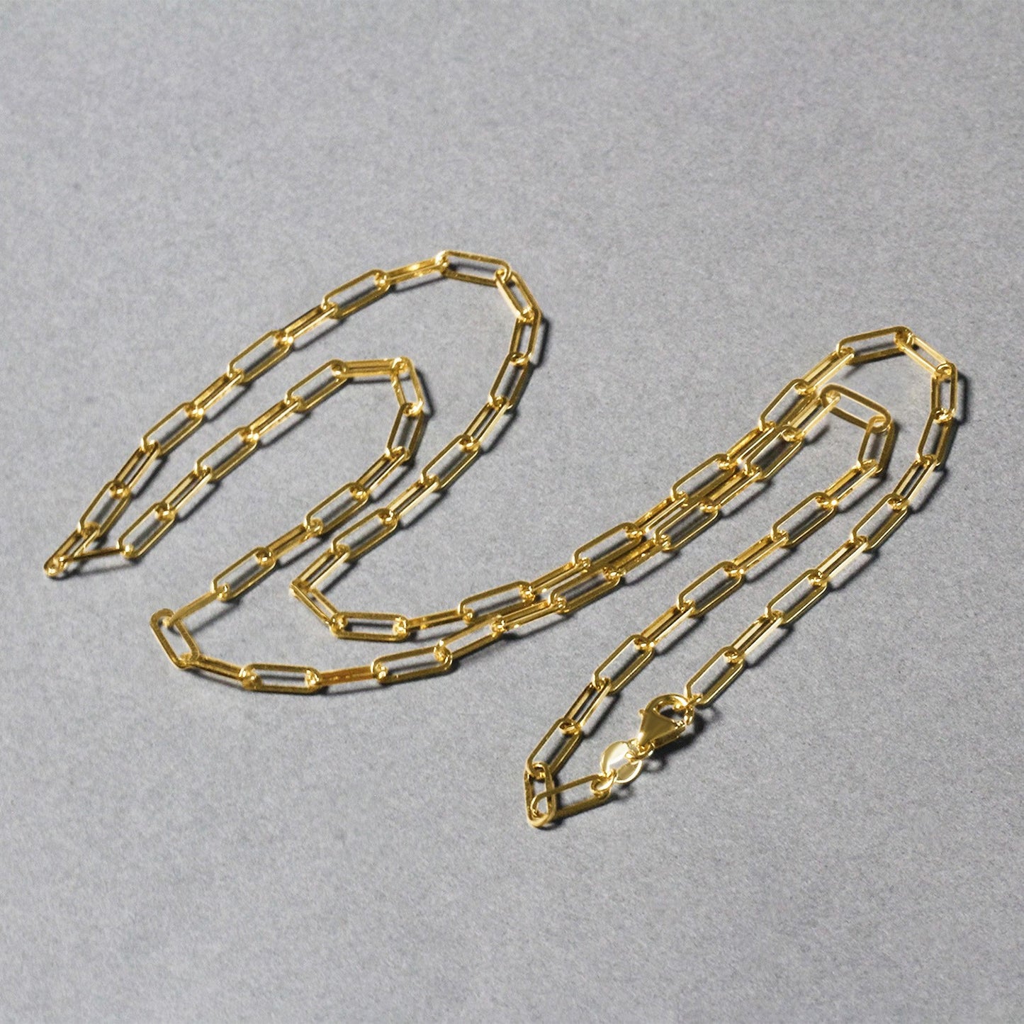 18K Yellow Gold Paperclip Chain (2.50 mm)