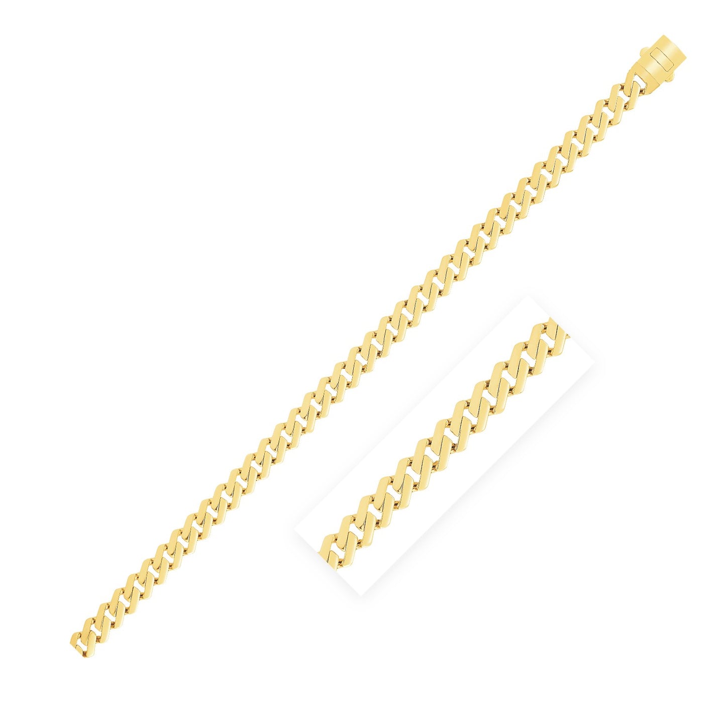 14k Yellow Gold High Polish Modern Lite Edge Chain (8.00 mm)