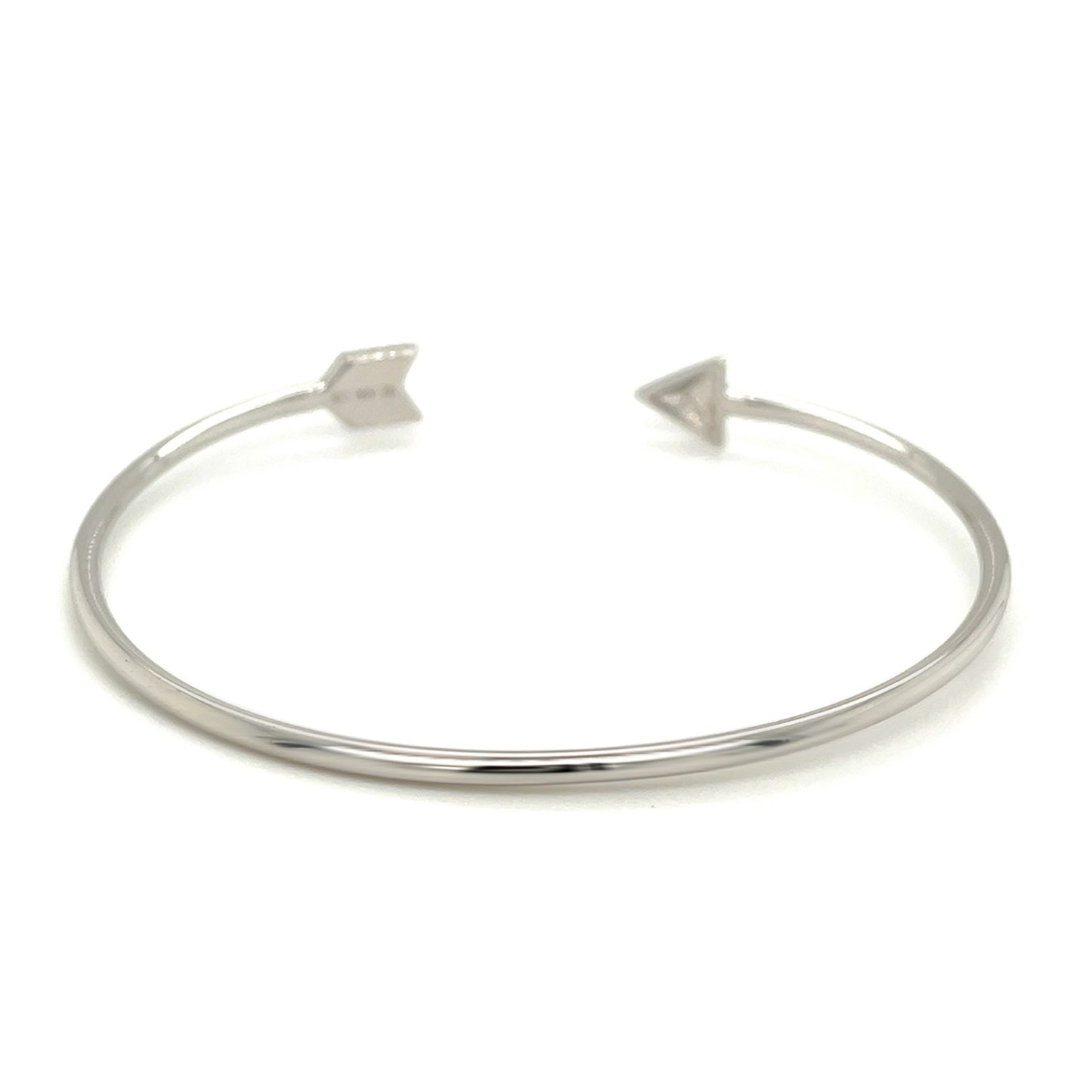 Sterling Silver Polished Arrow Cuff Bangle (3.00 mm)