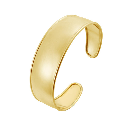 14K Yellow Gold Classic Designer Cuff Bangle (20.40 mm)