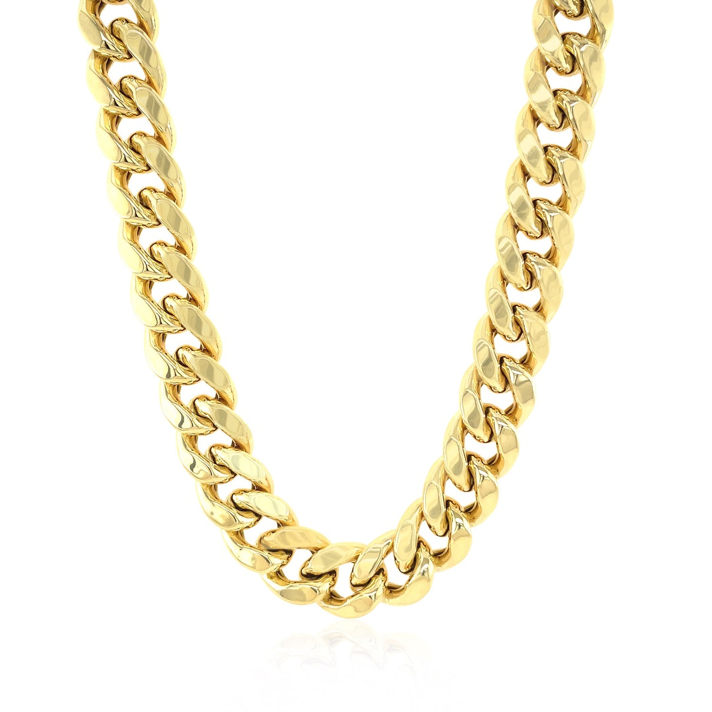 10k Yellow Gold Semi Solid Miami Cuban Chain (10.70 mm)