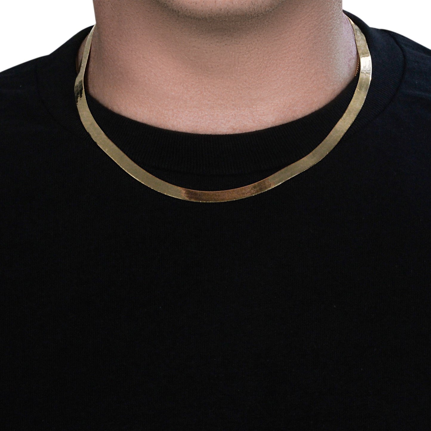 14k Yellow Gold Super Flex Herringbone Chain (6.00 mm)