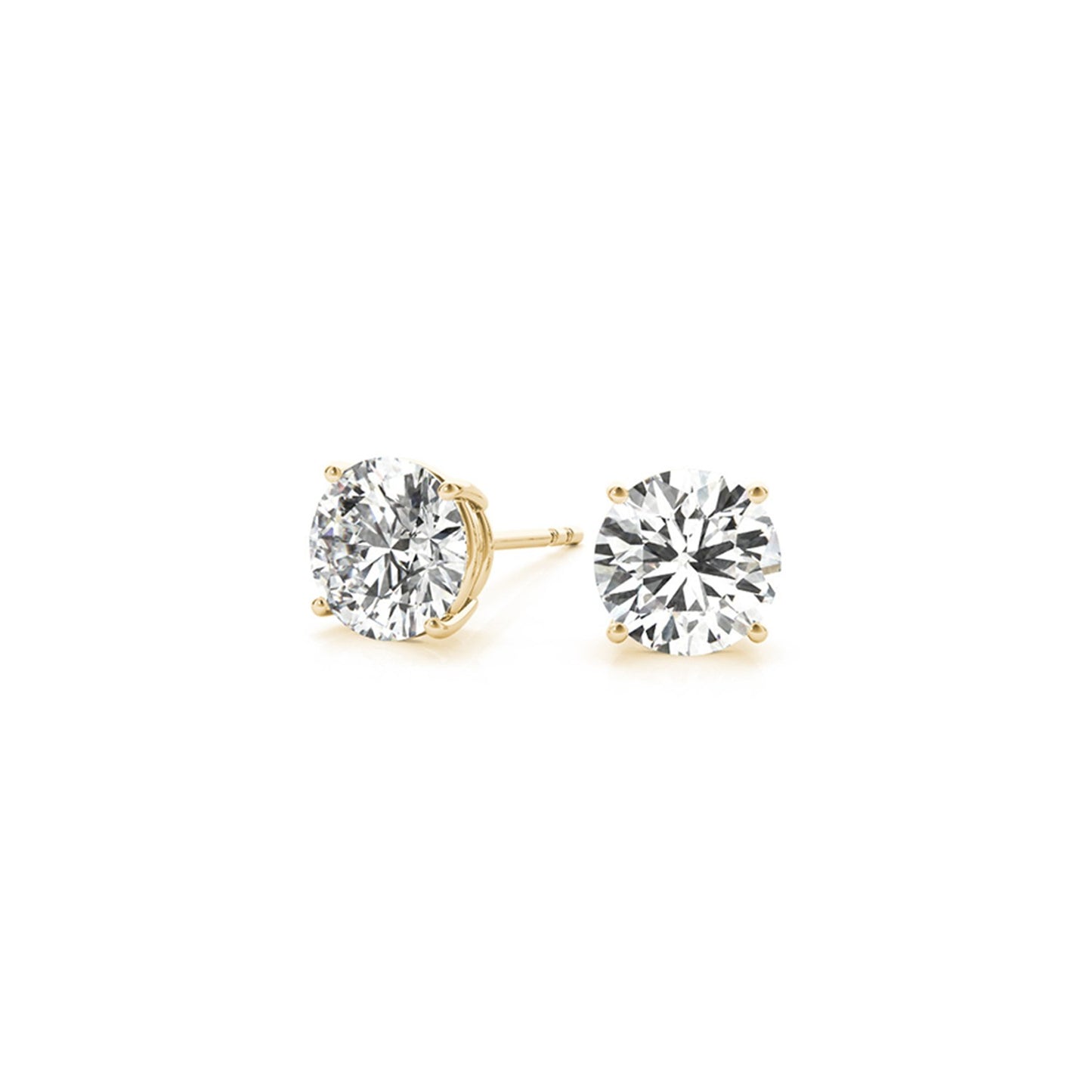 3 cttw Certified IGI Lab Grown Round Diamond Earrings 14k Yellow Gold (G/VS2)