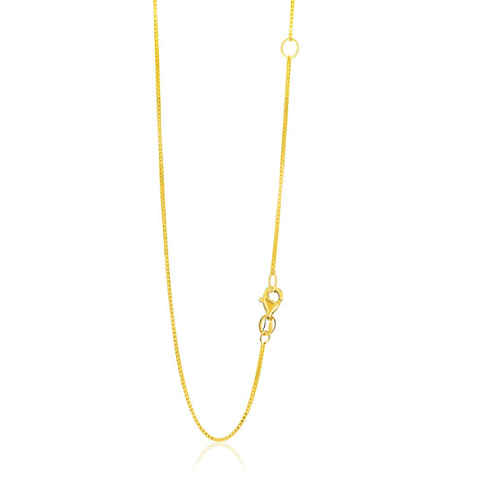 14k Yellow Gold Adjustable Box Chain (0.80 mm)