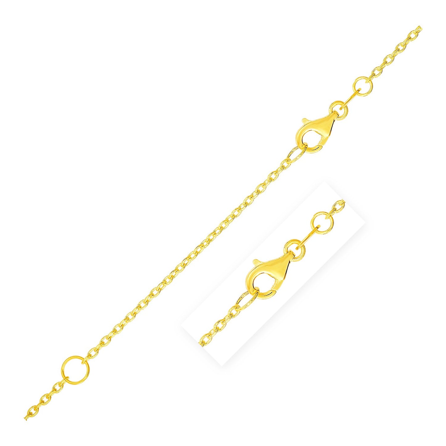 Extendable Cable Chain in 14k Yellow Gold (1.50 mm)